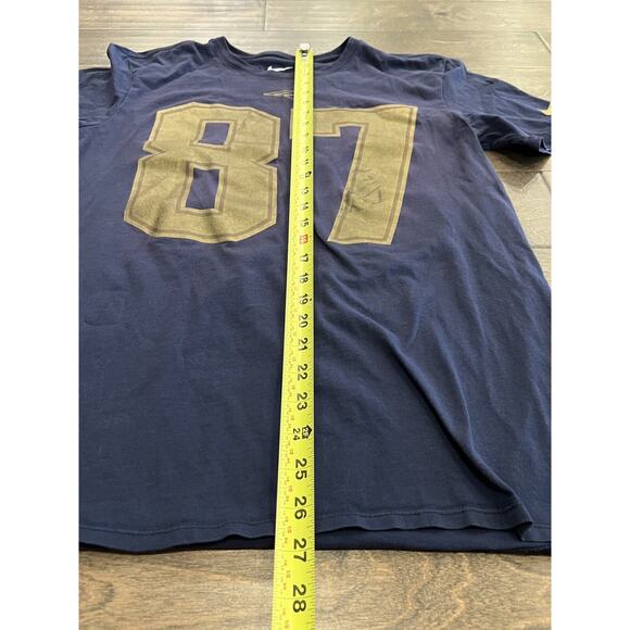 Nike Mens Navy Athletic Cut The Nike Tee Rob Gronkowski #87 NE Patriots Size L - Picture 10 of 12
